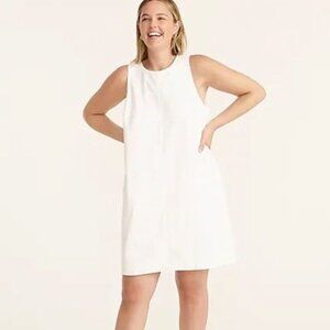 Jcrew denim white shift dress, Size 2